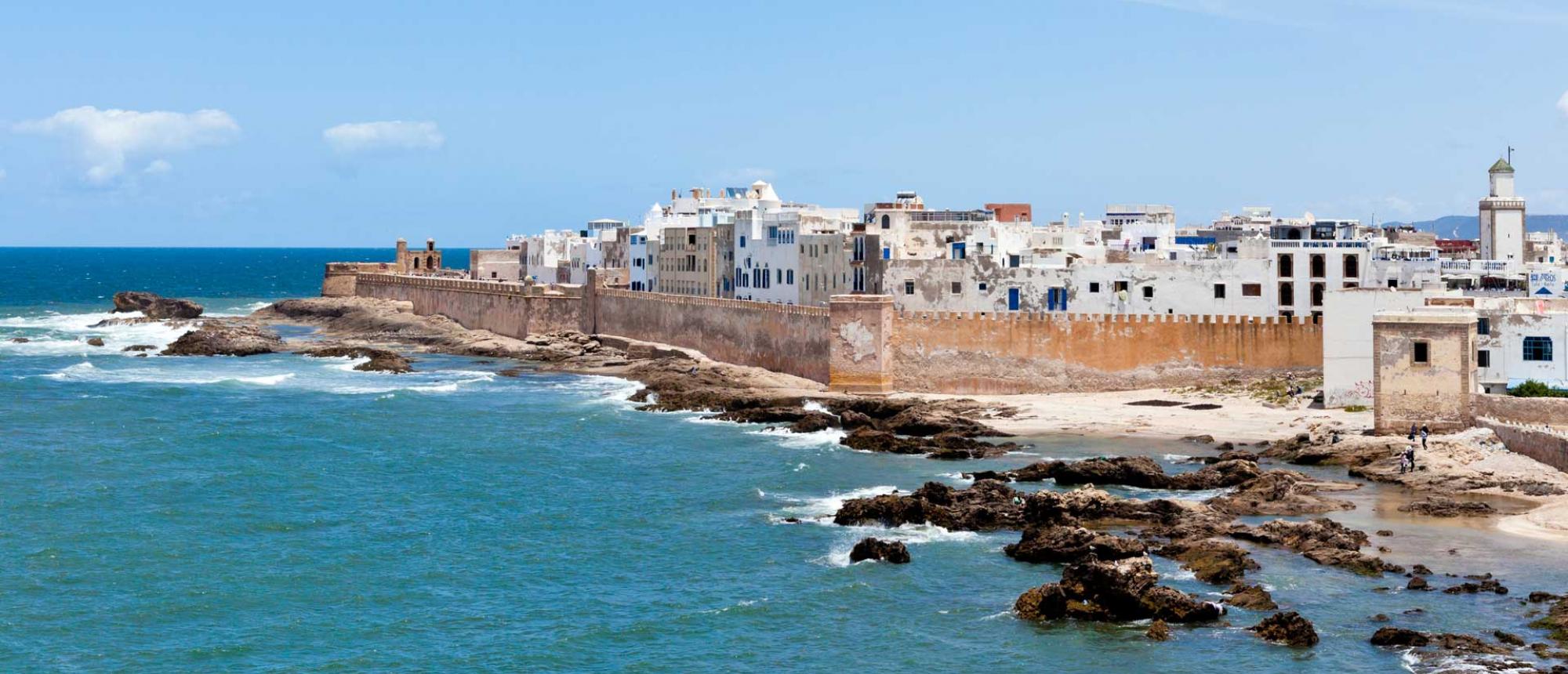 Les remparts de la ville d'Essaouira (anciennement Mogador)