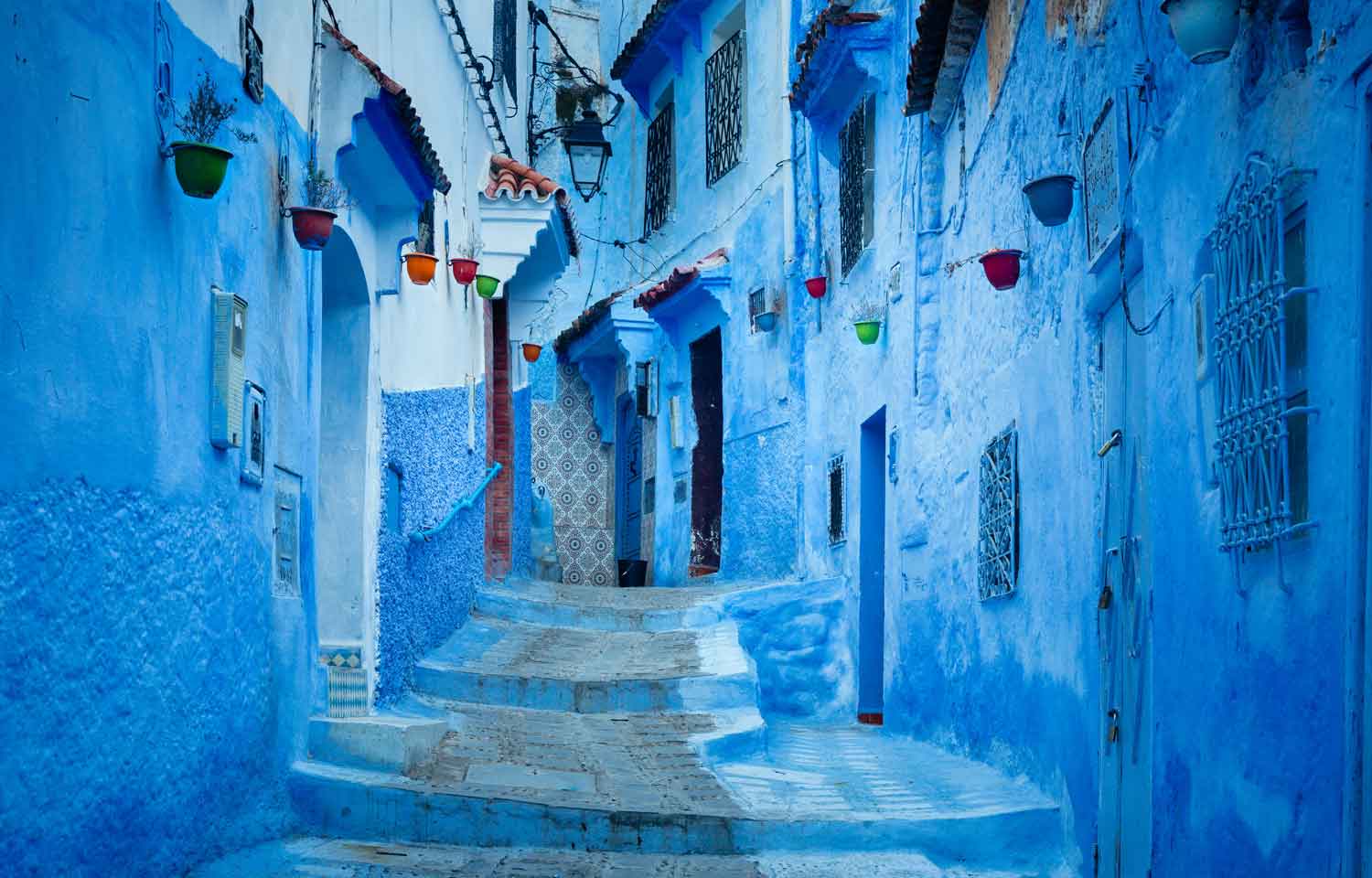 Ruelle de la ville bleue de Chefchaouen