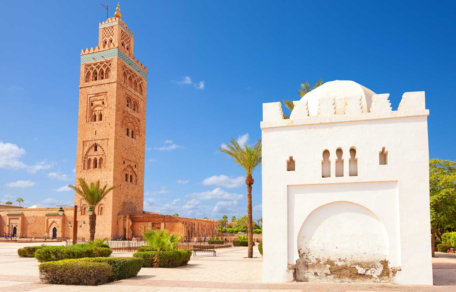 Le minaret de la Mosquée Koutoubia à Marrakech