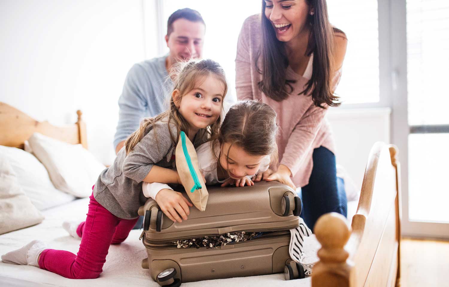 Préparation des valises pour les vacances