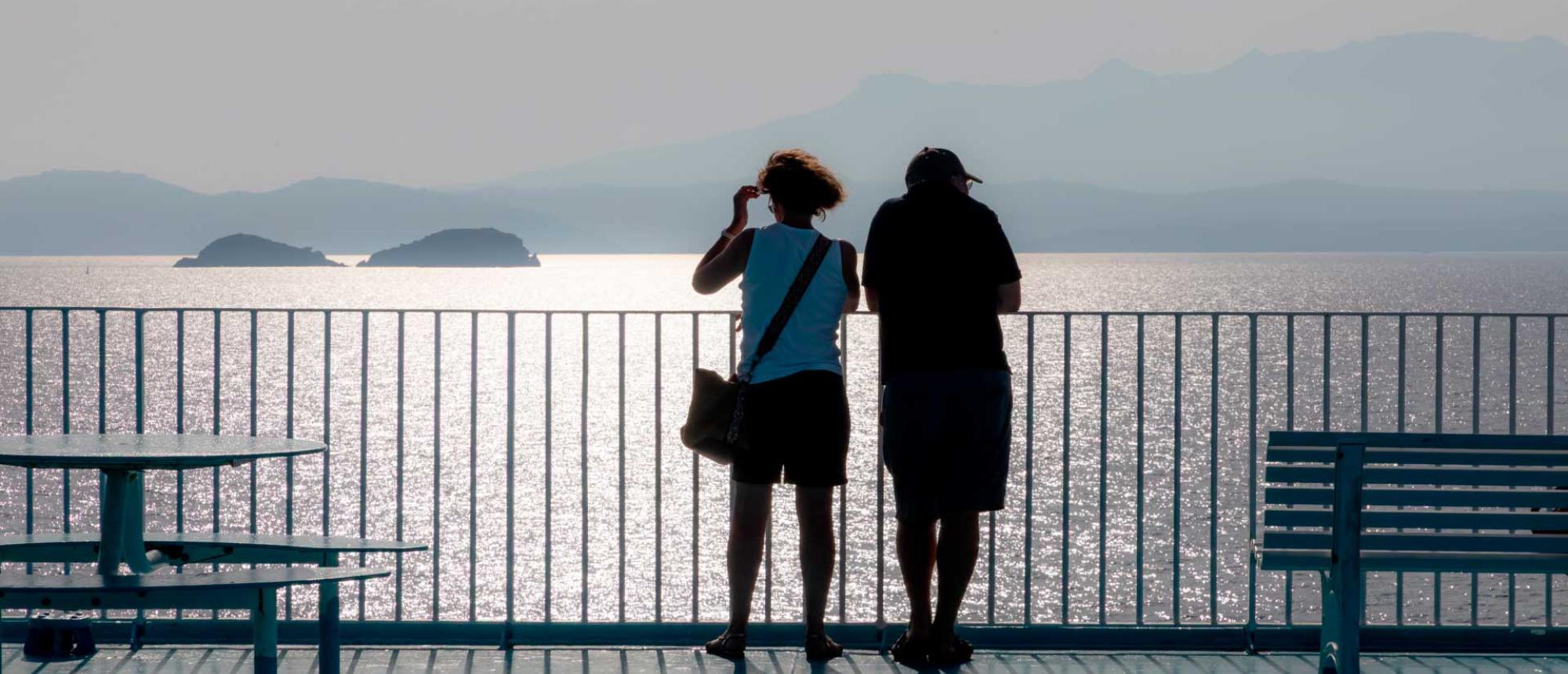 Passagers sur le pont
