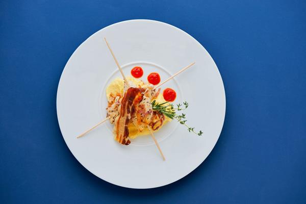 Brochettes de poulet à la pancetta