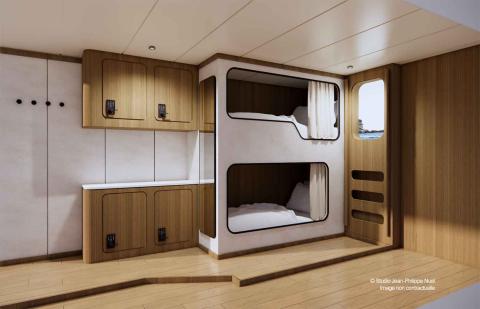 Cabine capsule lit single à partager (H/F)