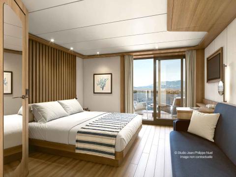 Suite 1 lit double 2 lits single Balcon